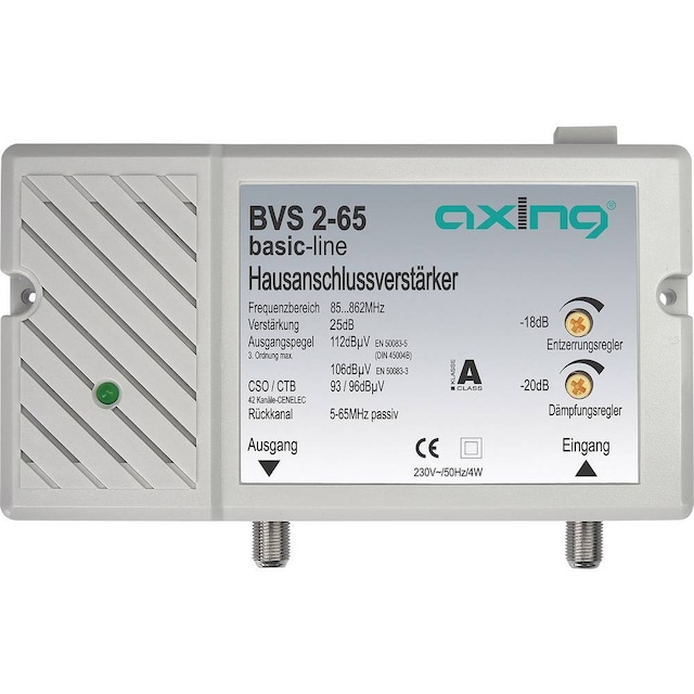 Axing BVS 2-65 Kabel-tv-forstærker 25 dB
