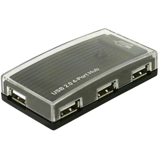 Delock 4 porte USB 2.0-hub Sort