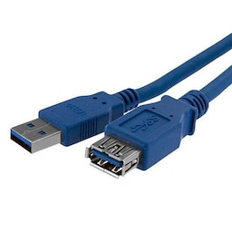 StarTech.com USB3SEXT1M, 1 m, USB A, USB A, USB 3.2 Gen 1 (3.1 Gen 1), 5000 Mbit/s, Blå