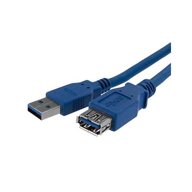 StarTech.com USB3SEXT1M, 1 m, USB A, USB A, USB 3.2 Gen 1 (3.1 Gen 1), 5000 Mbit/s, Blå