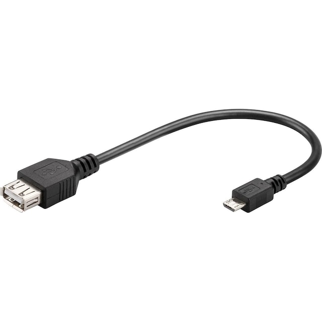 Goobay USB Micro-B / USB A OTG-højhastighedsadapter til tilslutning af opladningskabler