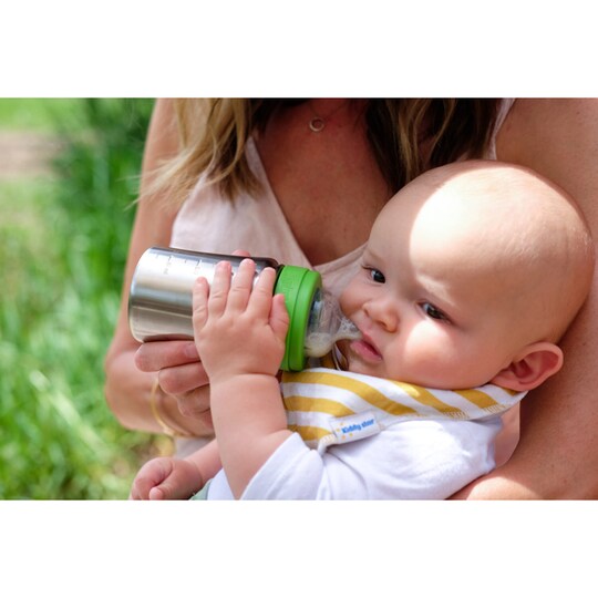 Baby Bottle 266ml Brushed Stainless