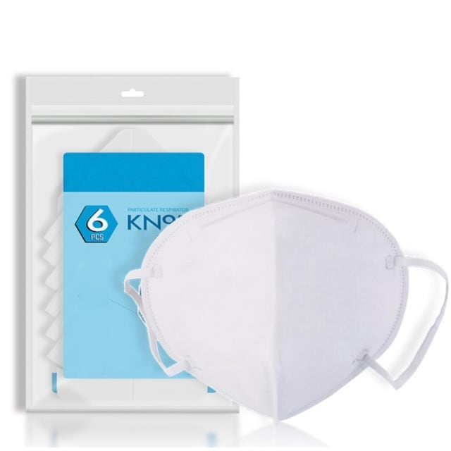 INF FFP2 mundbeskyttelse - ansigtsmaske - KN95 åndedrætsværn 6 stk