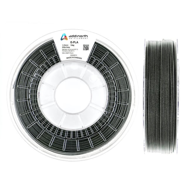 Filament E-PLA 1.75mm 750g Glitz Grå