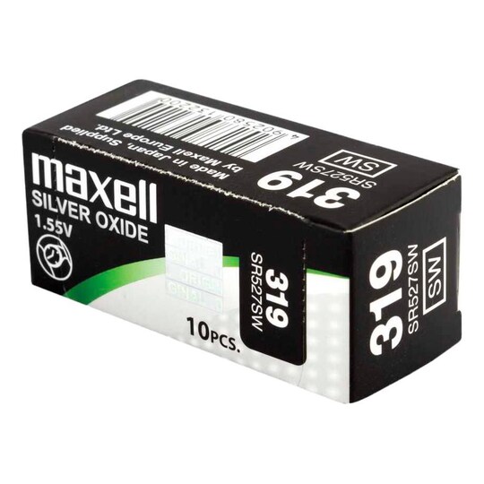 Maxell knappcellsbatteri, Silver-oxid, SR527SW (319), 1,55V, 10-pack |  Elgiganten