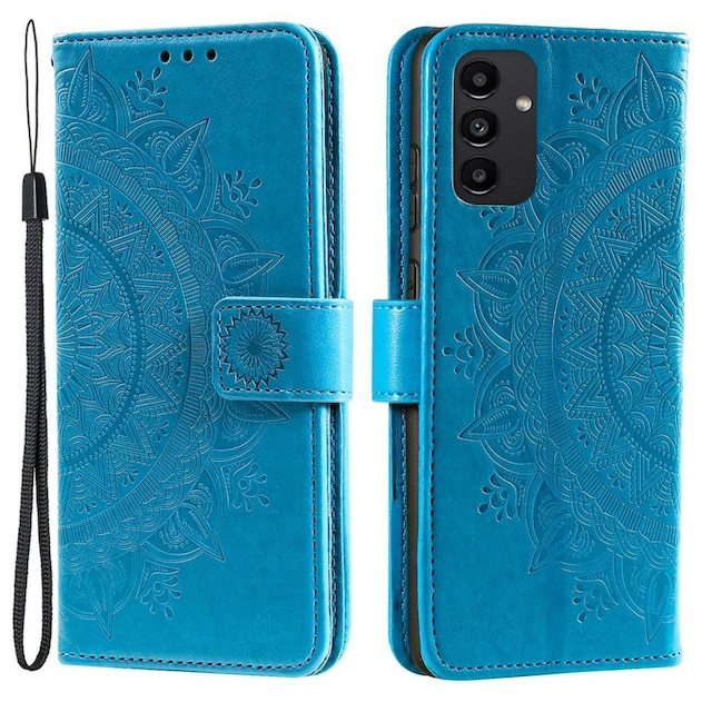 SKALO Samsung A13 4G Mandala Flip Cover - Blå