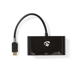 USB Type-C-adapterkabel | Type-C-hanstik - Type C-hunstik + A-hunstik + VGA-huns