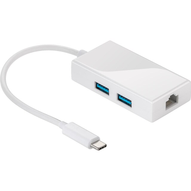 USB-C™ Multiport-adapter USB 3.0, RJ45, hvid