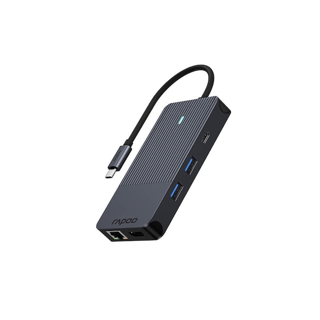 RAPOO UCM-2005 10-i-1 USB-C Multiport Adapter-hub (sort)