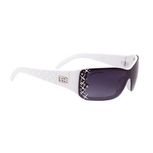 Solbriller med glitrende sten Hvide | Elgiganten