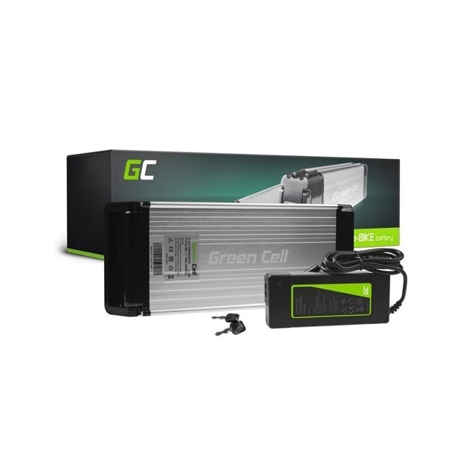 Green Cell elcykelbatteri bakre ställ 36V 15Ah med laddare