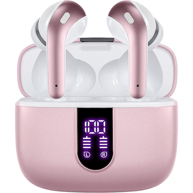 Trådløse høretelefoner med mikrofon og touch-kontrol Pink