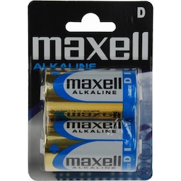 Maxell batterier, D (LR20), Alkaline, 1,5V, 2-pack