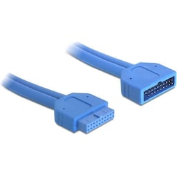 DeLOCK intern forlængerkabel til USB 3.0. IDC20 han - hun, 0,45m, bl?