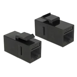 DeLock 86381 Keystone Module RJ45 jack to RJ45 jack Cat.6 UTP black