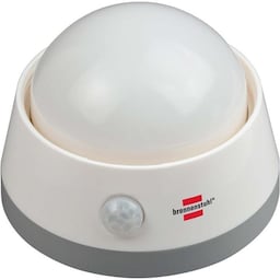 brennenstuhl LED natlys / orienteringslys med infrarød bevægelsesdetektor (blødt lys inkl. trykknap og batterier) hvid