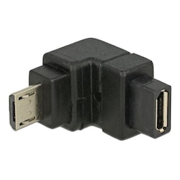 Delock Adapter USB 2.0 Micro-B male > USB 2.0 Micro-B female angled do