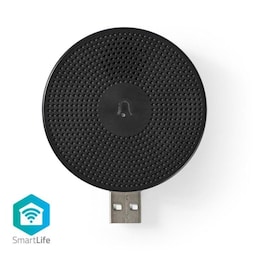 Nedis SmartLife Klokke | Wi-Fi | Tilbehør til: WIFICDP10GY | USB Drevet | 4 Lyde | 5 V DC | Justérbar volume | Sort