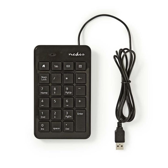 Nedis Wired Keyboard | USB-A | Kontor | Enhånds | Numerisk | Numerisk tastatur