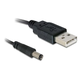 DeLock 82197 Cable USB Power to DC 5.5 x 2.1 mm Male 1.0m, black