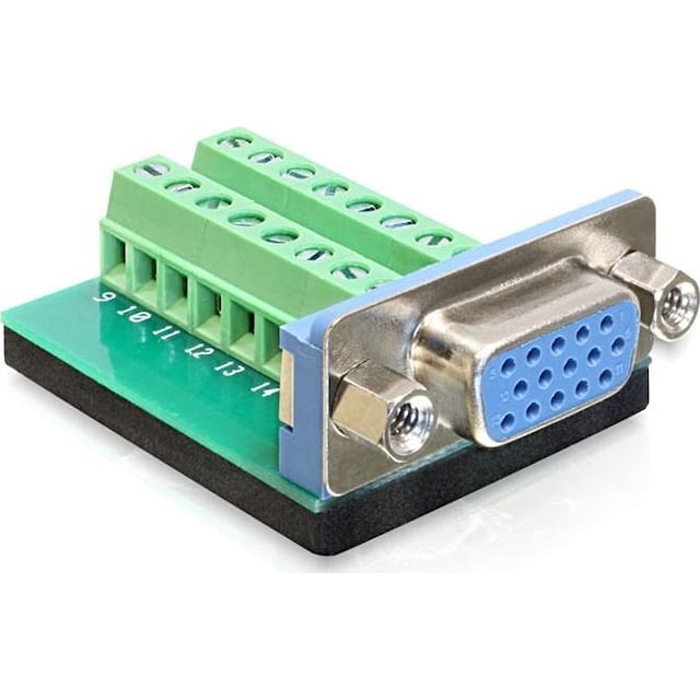 DeLOCK Adapter Terminalblock, VGA Sub-D 15 Pin Hun