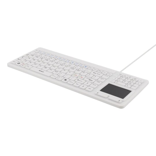 DELTACO rubberized keyboard with touchpad, IP68, 105 keys, white |  Elgiganten