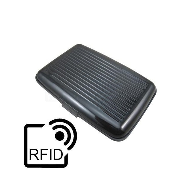 Plånbok med 6st kortfack, RFID-Skydd, Svart
