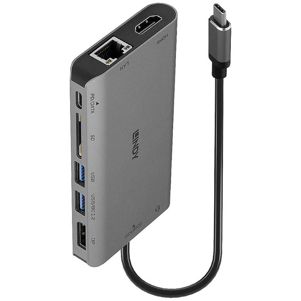 LINDY 43323 USB-C® Mini-dockingstation Passer til mærkerne: univerzálny  integreret kortlæser, USB-C® Power Del | Elgiganten