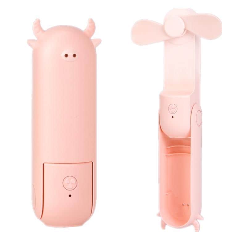 Håndholdt Mini Fan Calf Style USB Opladning ABS Pink 3-Piece | Elgiganten