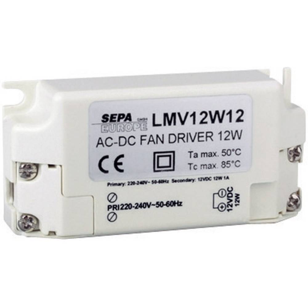 SEPA Forkoblingsenhed til ventilator 1 stk LMV12W12/220-240V 198 - 264 V/AC  Udgangsspænding (min.): 12 V/DC Effekt: 12 W | Elgiganten