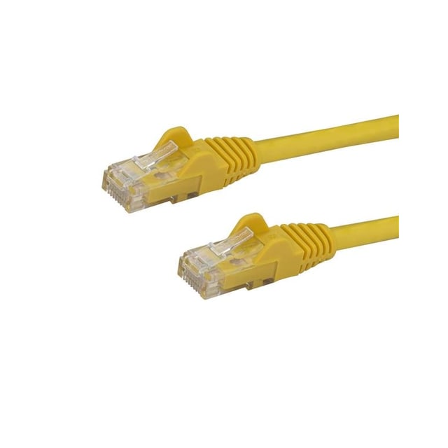 StarTech.com Cat6-patchkabel med hakfria RJ45-kontakter – 1 m, gul, 1 m, Cat6,