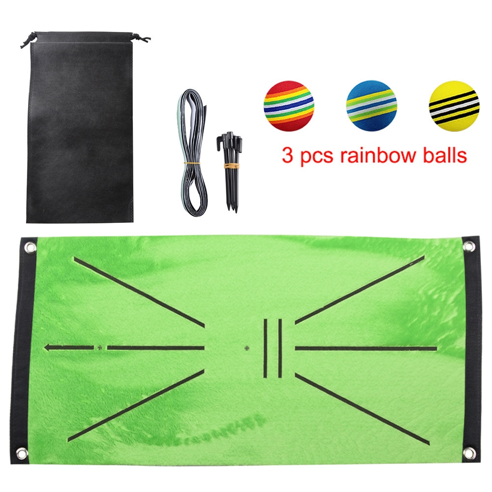 Golf træningsmåtte med huller / EVA bolde 10-delt Grøn 5 mm | Elgiganten