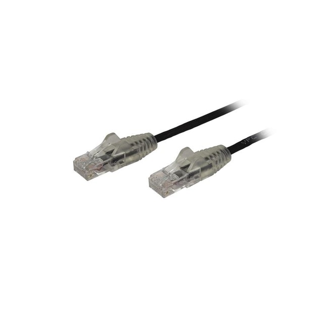 StarTech.com 3 m CAT6-kabel - Tunn - Ej hakfria RJ45-kontakter - Svart, 3 m, Cat