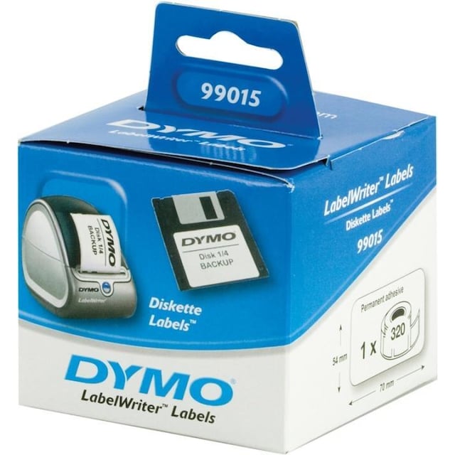 DYMO LabelWriter hvide diskette etiketter, 70x54 mm, 1-pack(320 stk.)