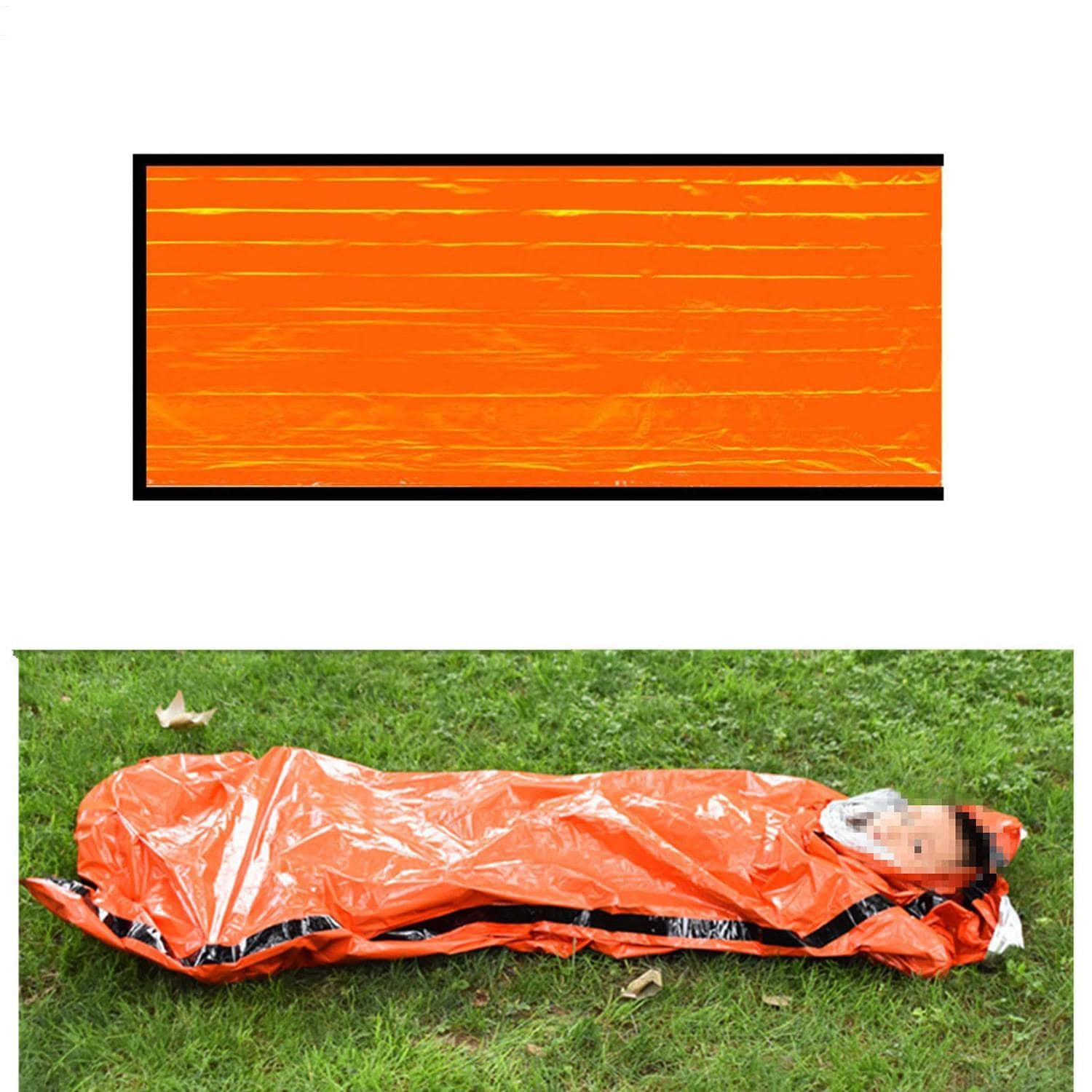 Auto regnskyl Notesbog Redningstæppe sovepose til nødsituationer 210×91 cm Orange | Elgiganten