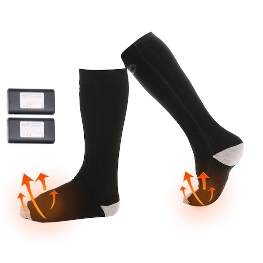 Batteriopvarmede sokker One Size Sort / Grå | Elgiganten