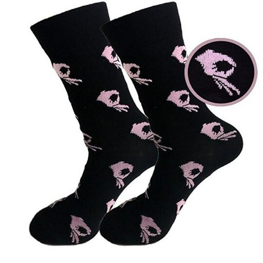 3 par sokker med mønster, unisex, en størrelse - sort med print | Elgiganten