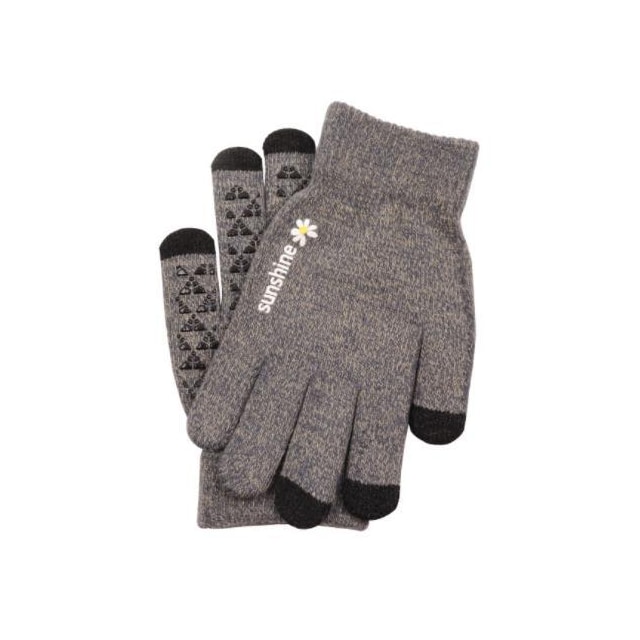 Varme berøringshandsker vinterhandsker Grå/sort (one-size)