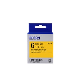 Epson LK-2YBP, Sort på gul, Japan, LabelWorks LW-1000P LabelWorks LW-300 LabelW