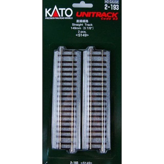 H0 Kato Unitrack 2-193 Lige spor 149 mm 2 stk