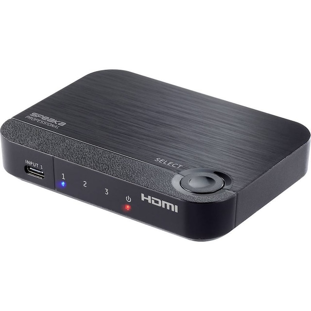 SpeaKa Professional 2+1 porte HDMI-switch Med ekstra