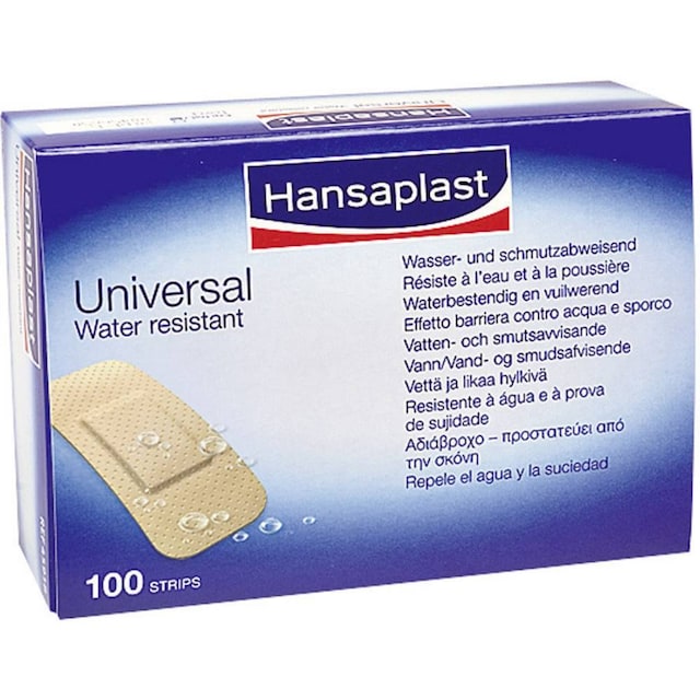 Hansaplast 1009270 Hansaplast UNIVERSAL vandfaste strips 3,0 x 7,2 cm 100 stk.