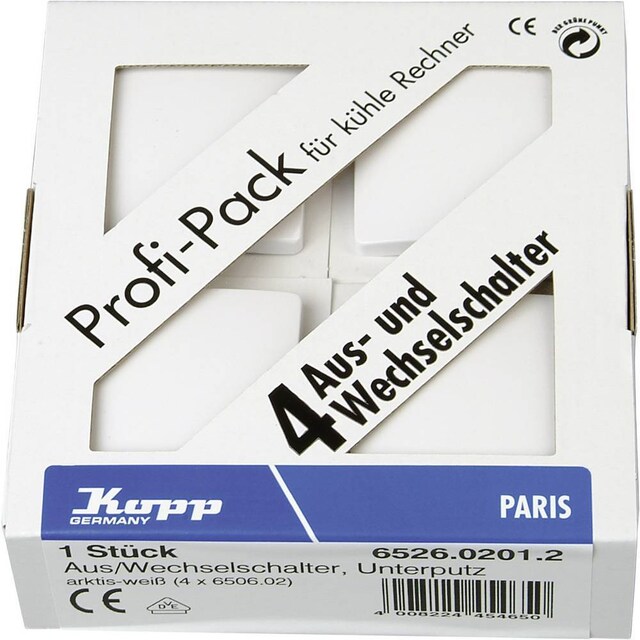 Kopp 652602012 Omstillingskontakt Indsats Paris Hvid