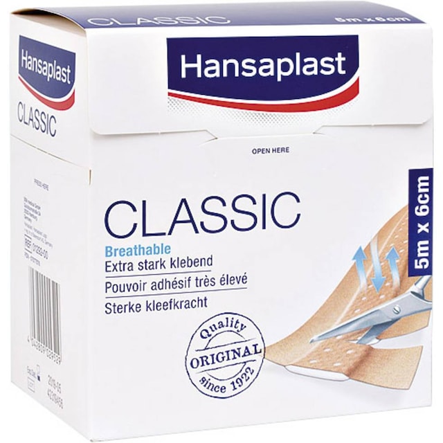 Hansaplast KB.T4107.001 Hansaplast CLASSIC Standard plaster (L x B) 5 m x 6 cm