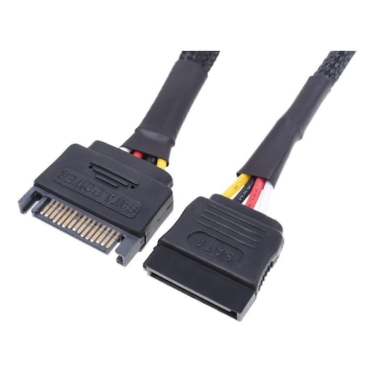 Akasa SATA Power Cable Extension - 30cm, Cable sleeved | Elgiganten