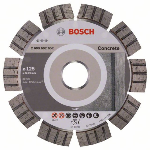 Bosch Accessories 2608602652 Diamantskæreskive Diameter 125 mm Diameter indv. 22.23 mm 1 stk