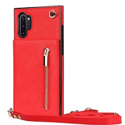 Zipper halskæde etui Samsung Galaxy Note 10 Plus - Rød