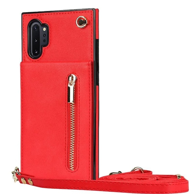 Zipper halskæde etui Samsung Galaxy Note 10 Plus - Rød