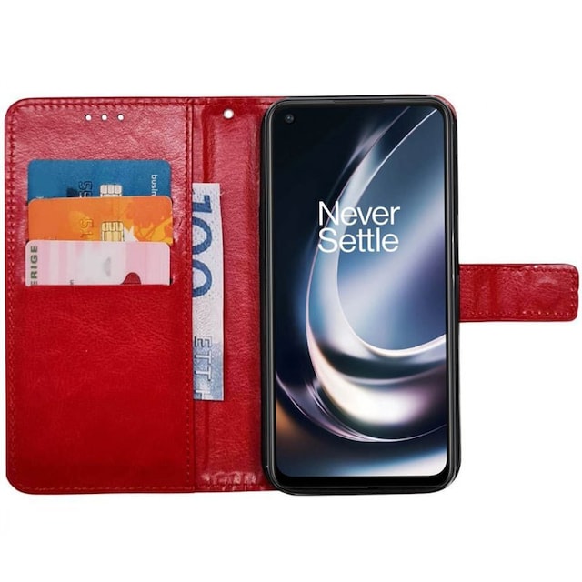 Wallet cover 3-kort OnePlus Nord CE 2 Lite 5G - Rød
