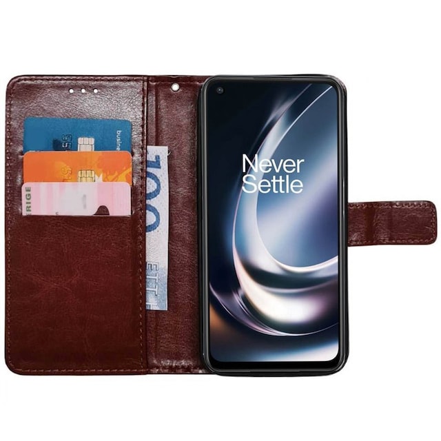 Wallet cover 3-kort OnePlus Nord CE 2 Lite 5G - Brun